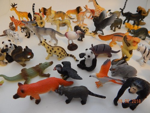 Mini plastic wild animals - 50,