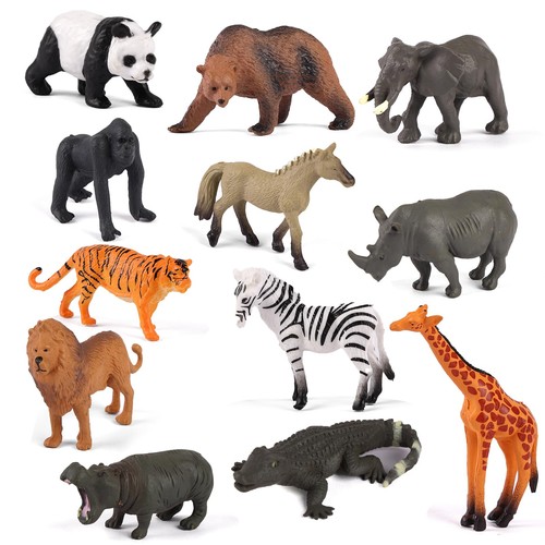 12pcs zoo animals toys - 12pcs,