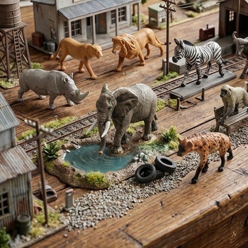 Lifelike zoo animal model - animal, toys